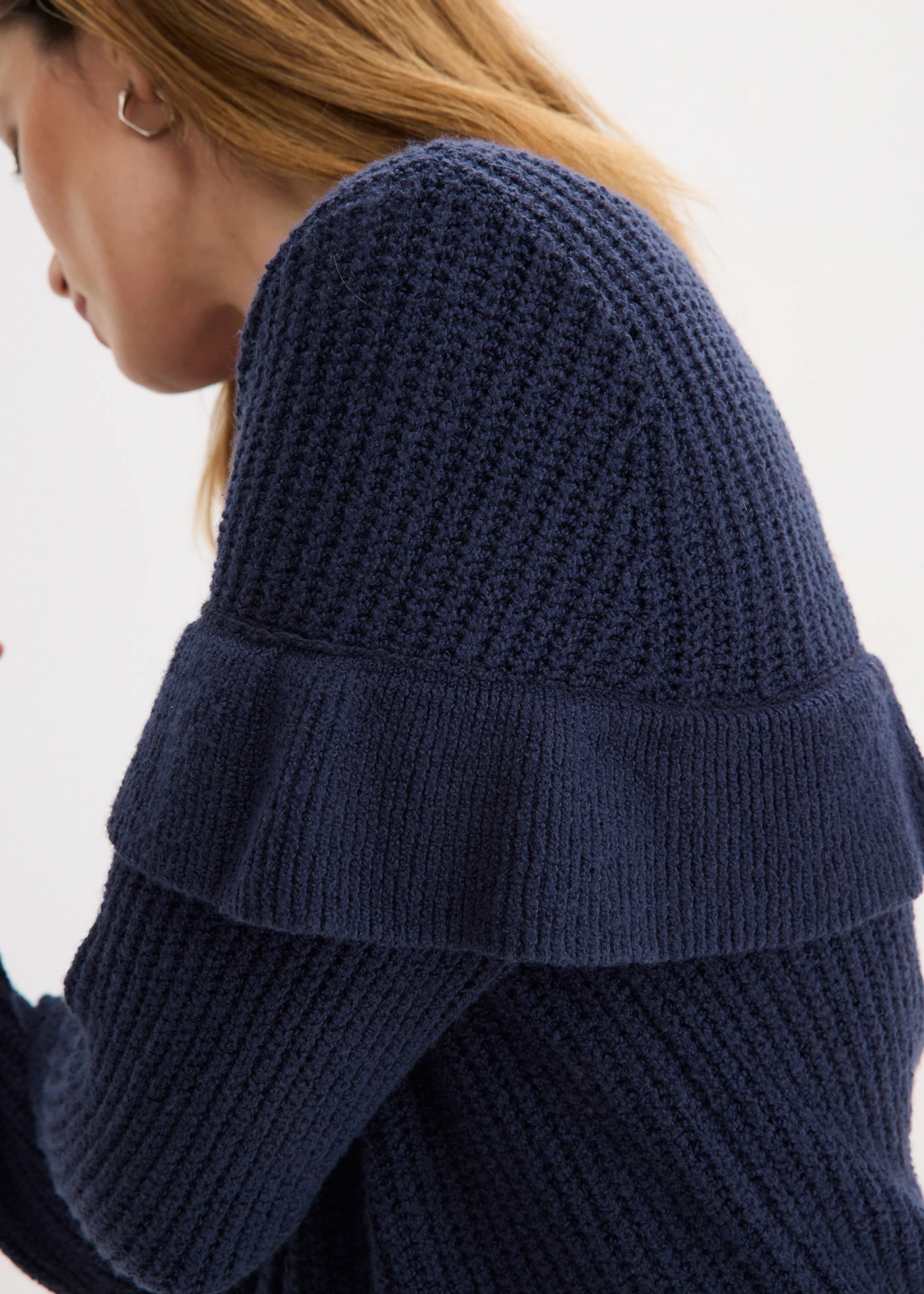 Fijn gebreid vest van katoenmix • donkerblauw • bonprix online shop