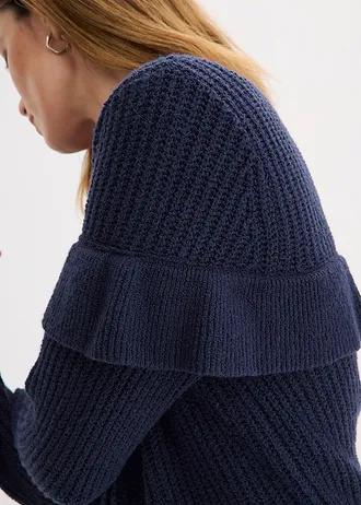 Gilet en fine maille • bleu foncé • Boutique bonprix