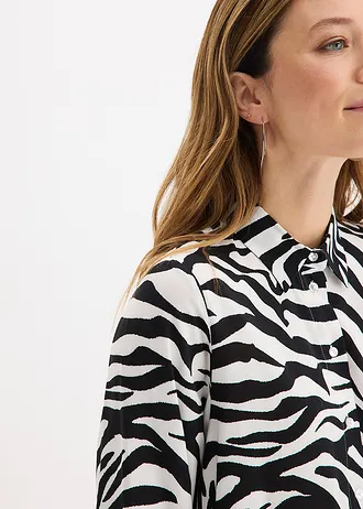 Blúzka z padavej viskózy • čierna-biela zebra potlačená • obchod bonprix