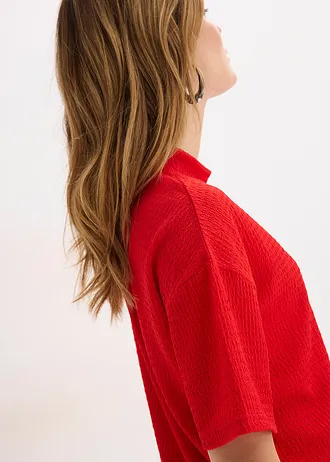 Shirt van crèpe • aardbeirood • bonprix online shop