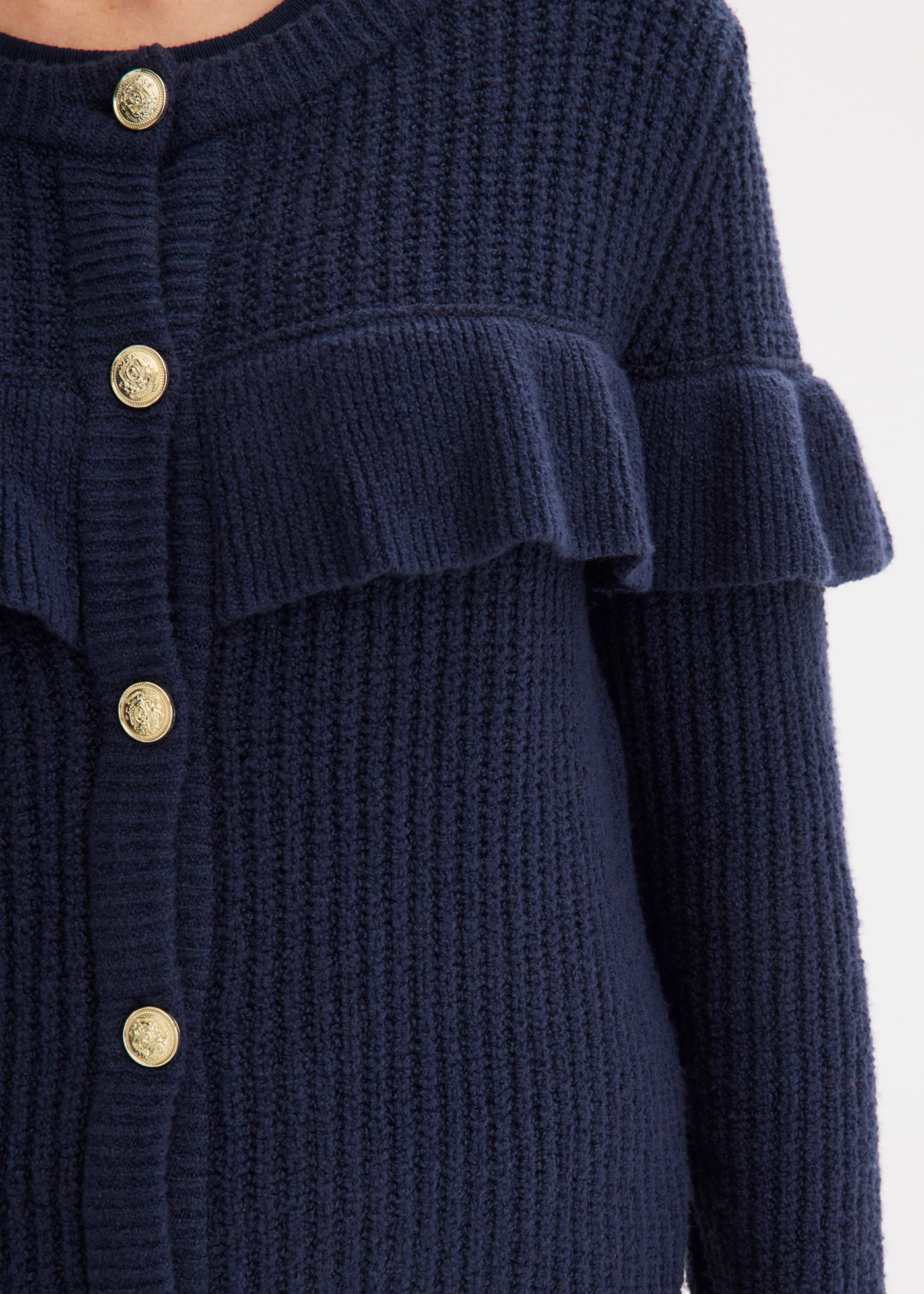 Kabátek z jemné pleteniny z bavlněné směsi • tmavě modrá • bonprix obchod