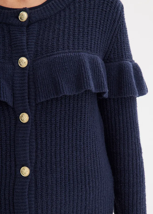 Fijn gebreid vest van katoenmix • donkerblauw • product-page.page-title-suffix