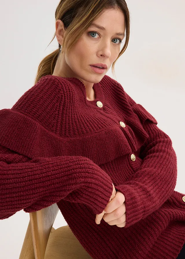 Gilet en fine maille • rouge rubis • product-page.page-title-suffix