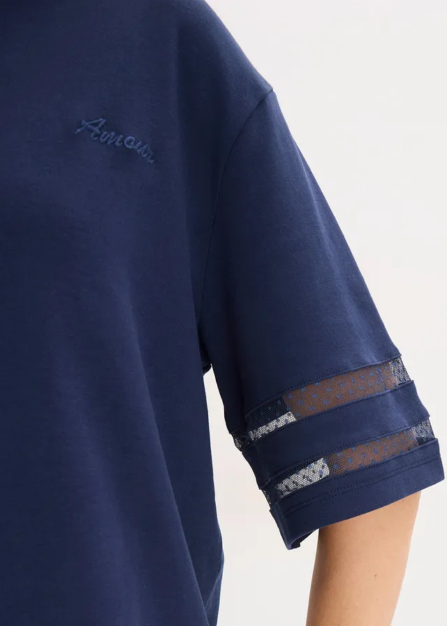Shirt van puur biologisch katoen • donkerblauw • bonprix online shop