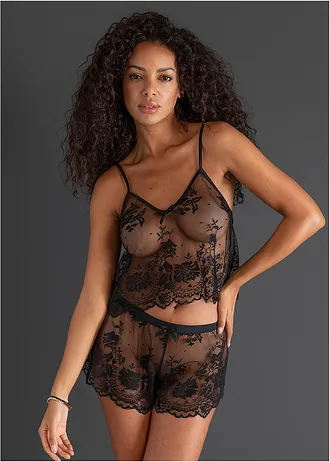 Top + kalhotky (2dílná souprava) • černá • bonprix obchod