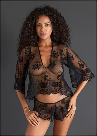 Top en hipster (2-dlg. set), Kleur: zwart