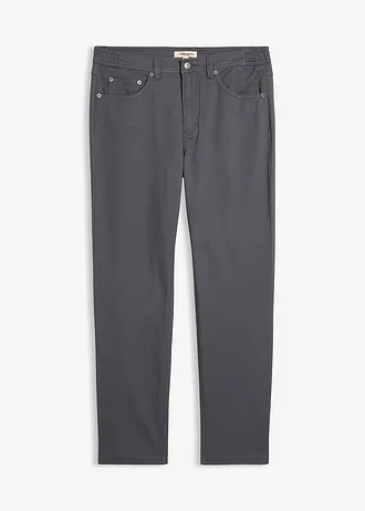 Pantaloni cu stretch Classic Fit, cu talie elastică, straight