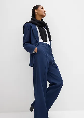 Rechte broek met comfortband • donkerblauw • bonprix online shop