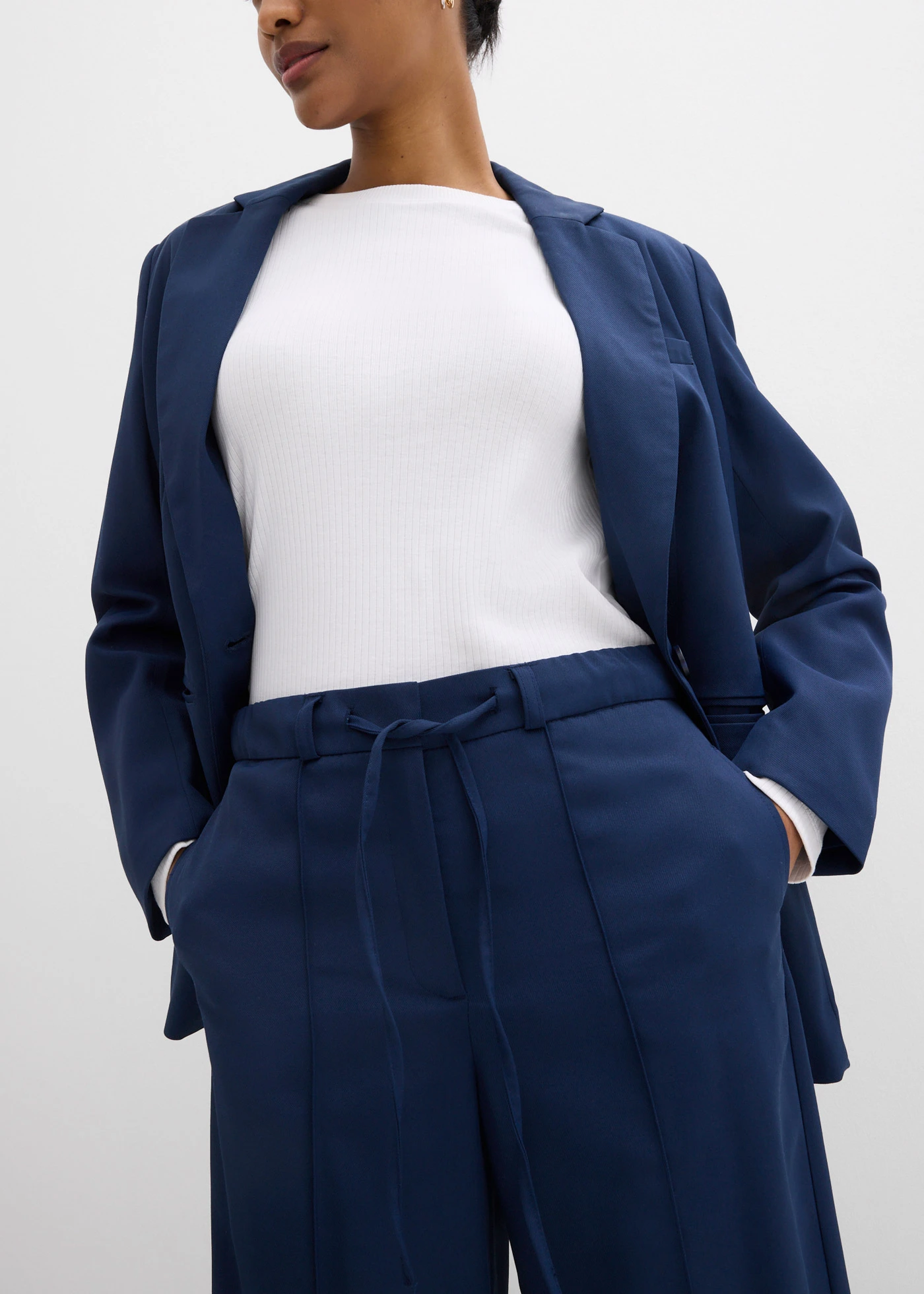 Rechte broek met comfortband • donkerblauw • bonprix online shop