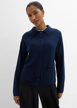 Gilet en maille, Couleur: bleu foncé