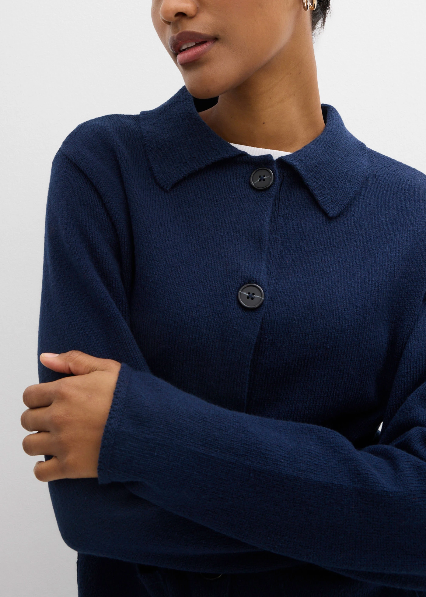 Vest in een viscosemix • donkerblauw • bonprix online shop