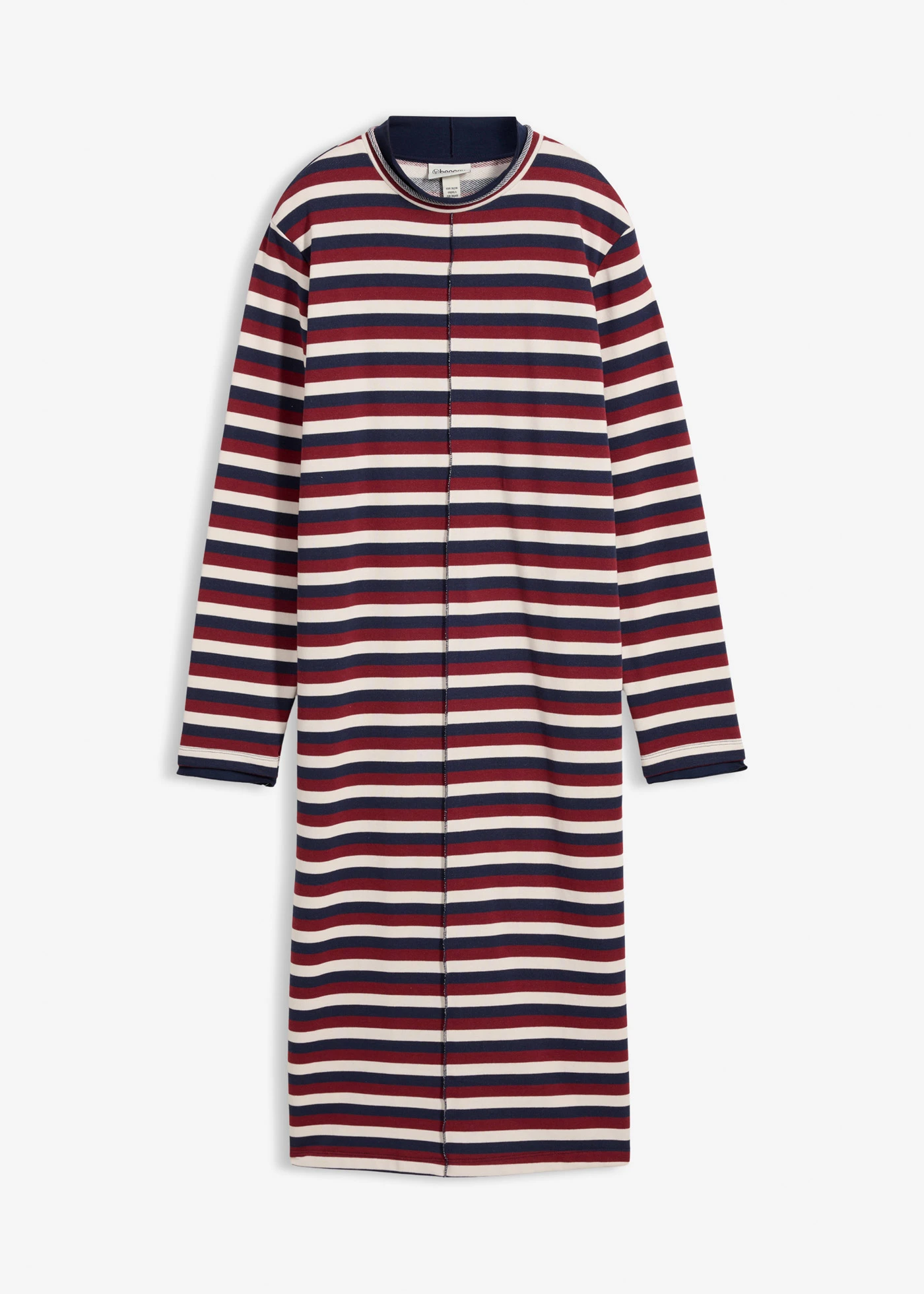 Sweatjurk • robijnrood-donkerblauw-parelwit • bonprix online shop