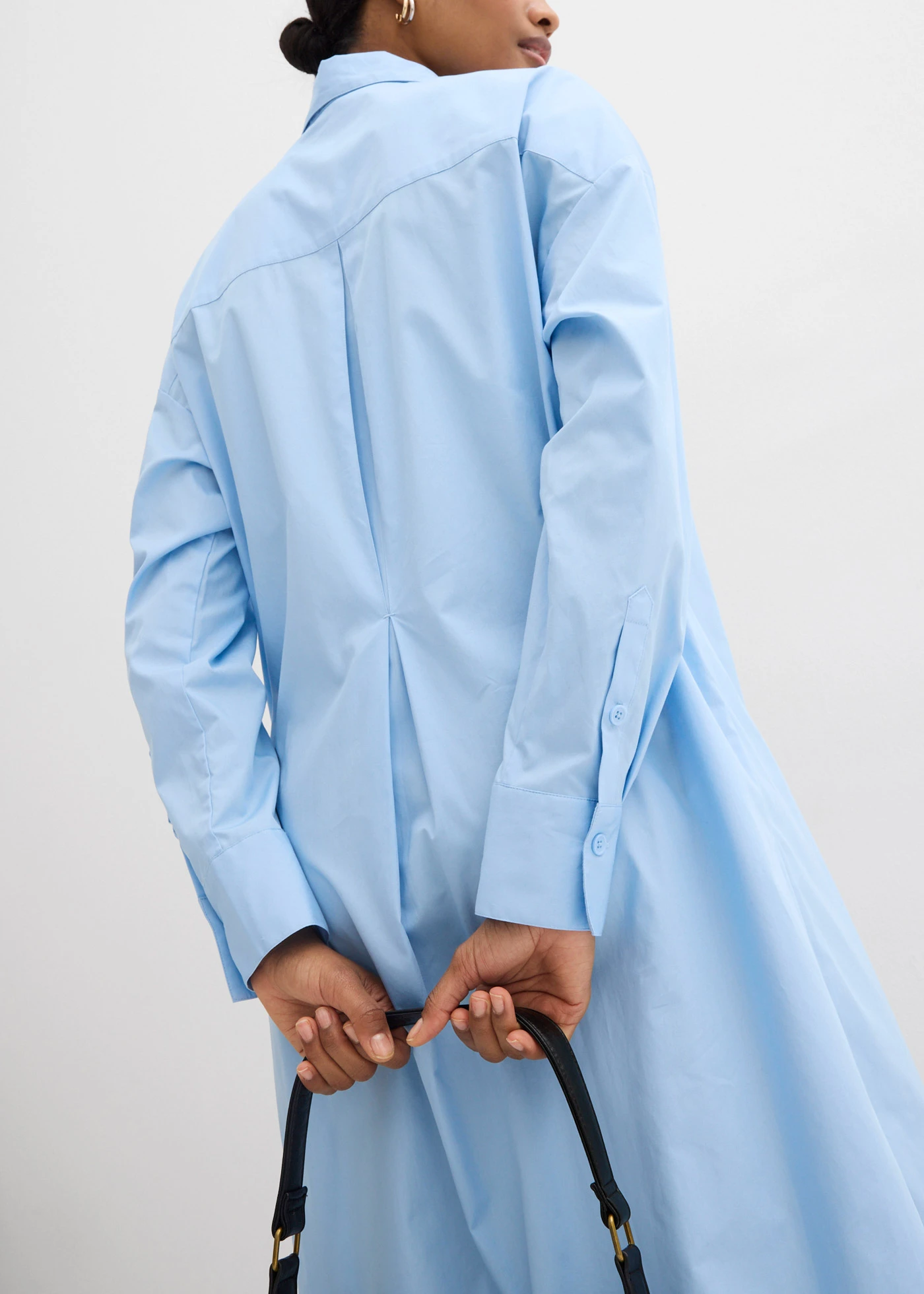 Rochie tip cămașă din bumbac 100% • bleu • magazin bonprix