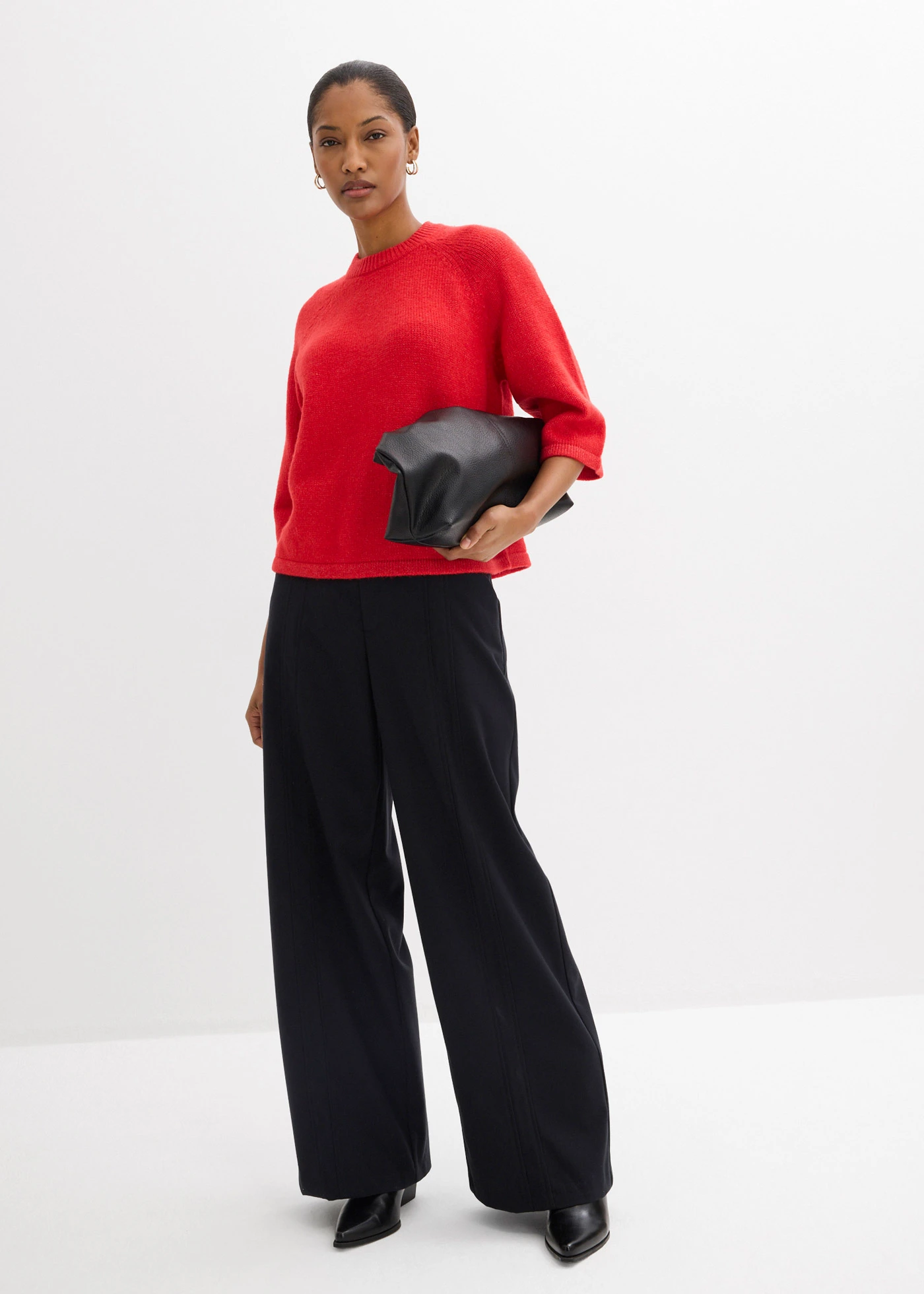 Pletené tričko oversize • jahodová • obchod bonprix