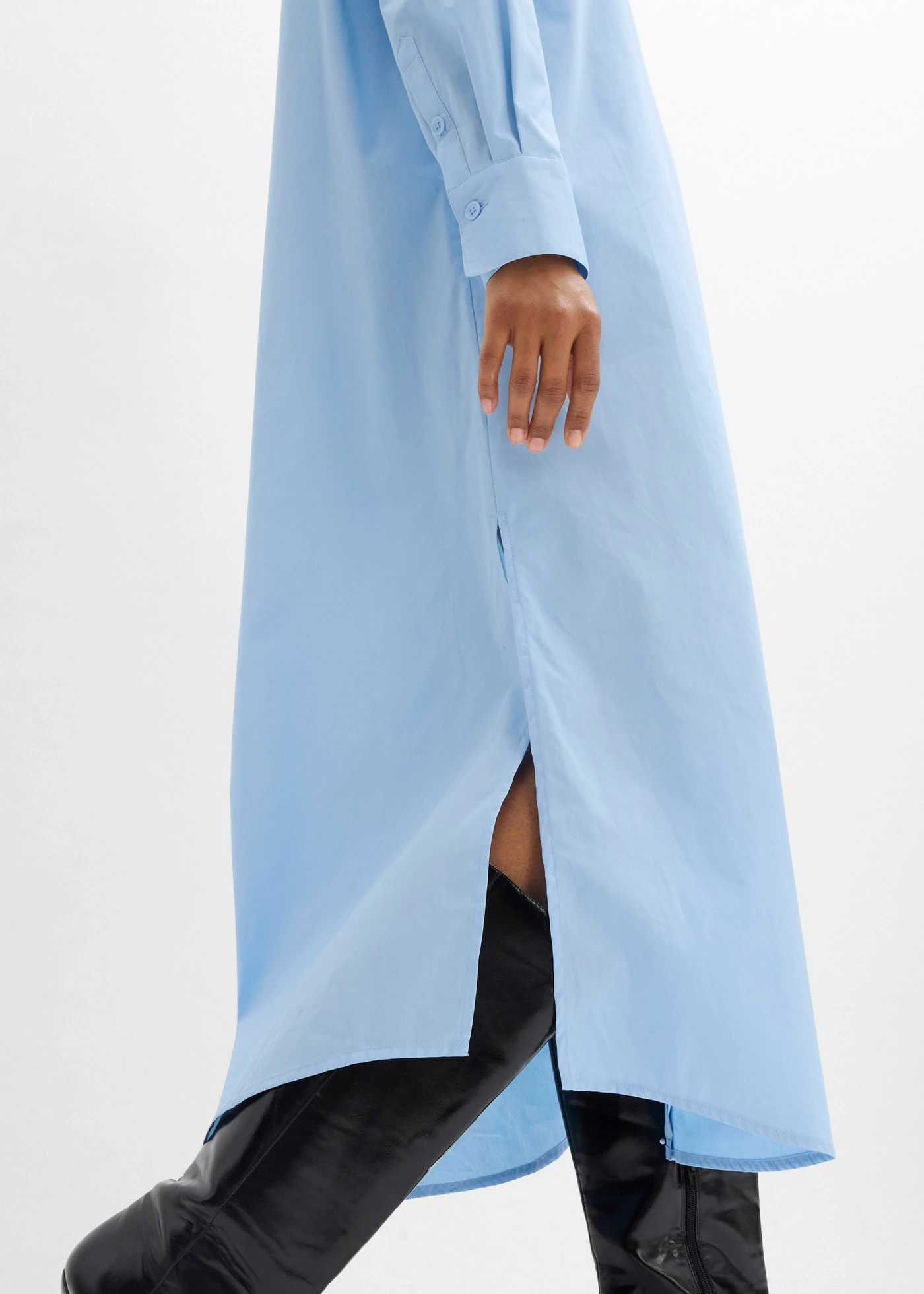 Robe-chemise 100% coton • bleu clair • Boutique bonprix