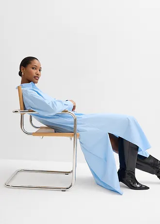 Robe-chemise 100% coton • bleu clair • Boutique bonprix