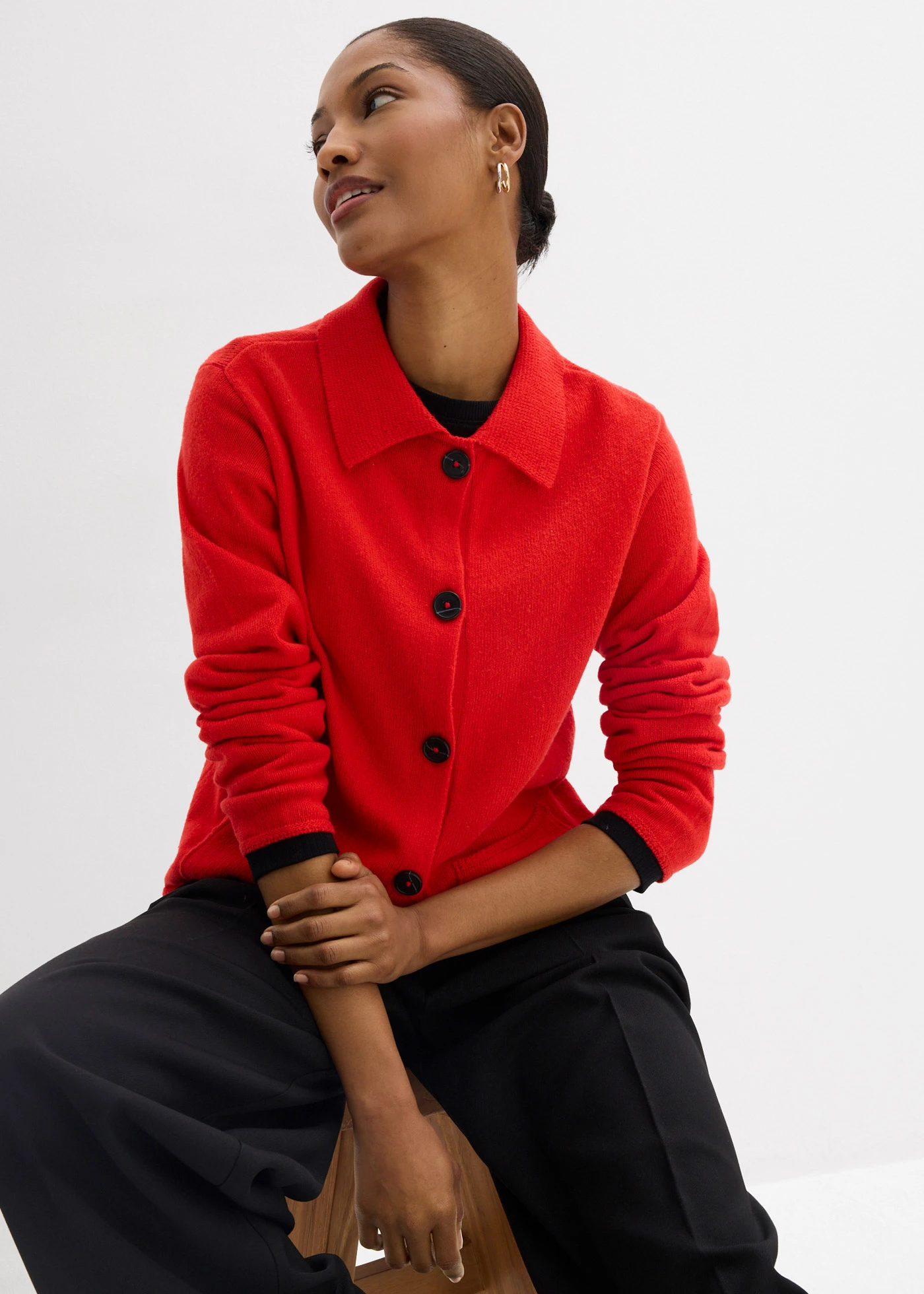 Vest in een viscosemix • aardbeirood • bonprix online shop