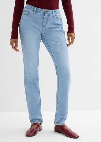 Jean skinny taille mi-haute, extensible • bleu clair used • Boutique bonprix