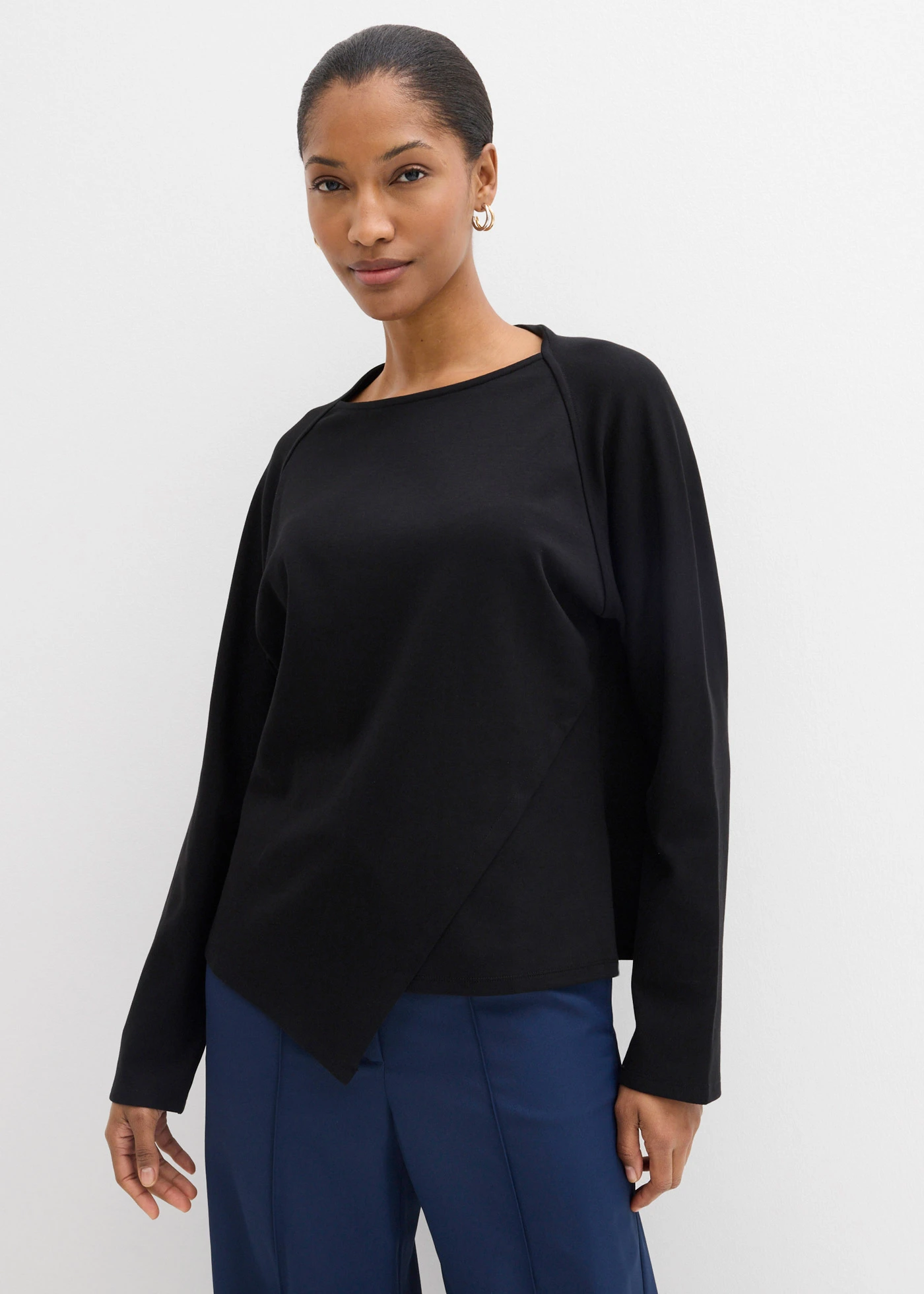 Bluză tricot cu mâneci lungi • negru • magazin bonprix