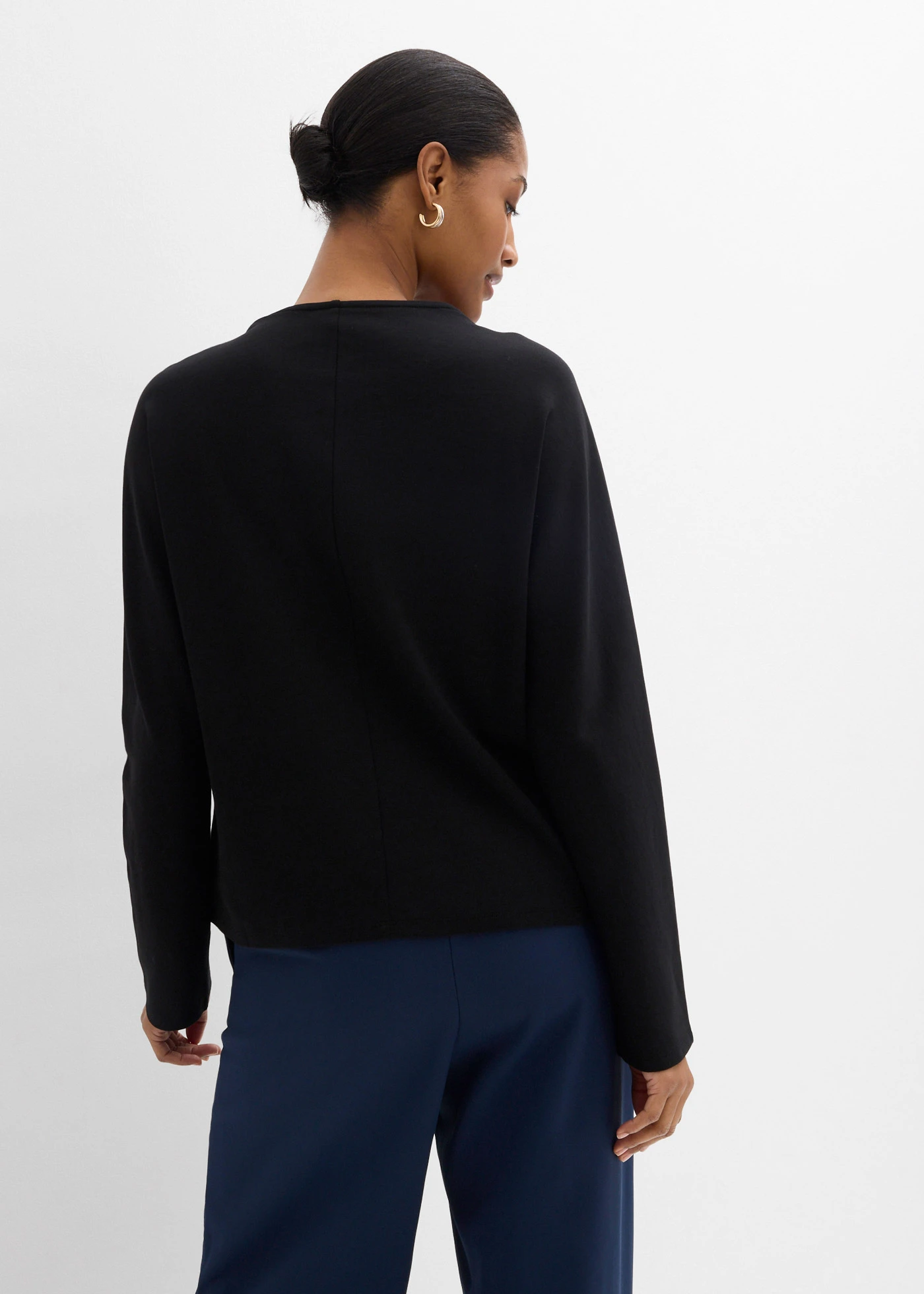 Longsleeve van puur biologisch katoen • zwart • bonprix online shop