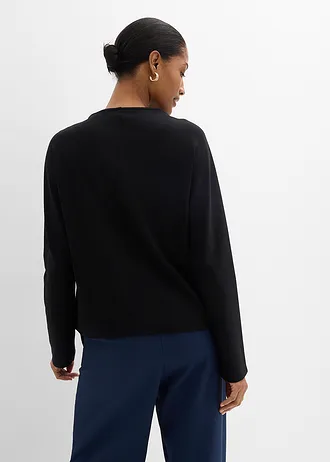 Longsleeve van puur biologisch katoen, Kleur: zwart