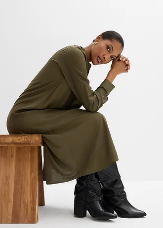 Robe blouse • olive foncé • Boutique bonprix