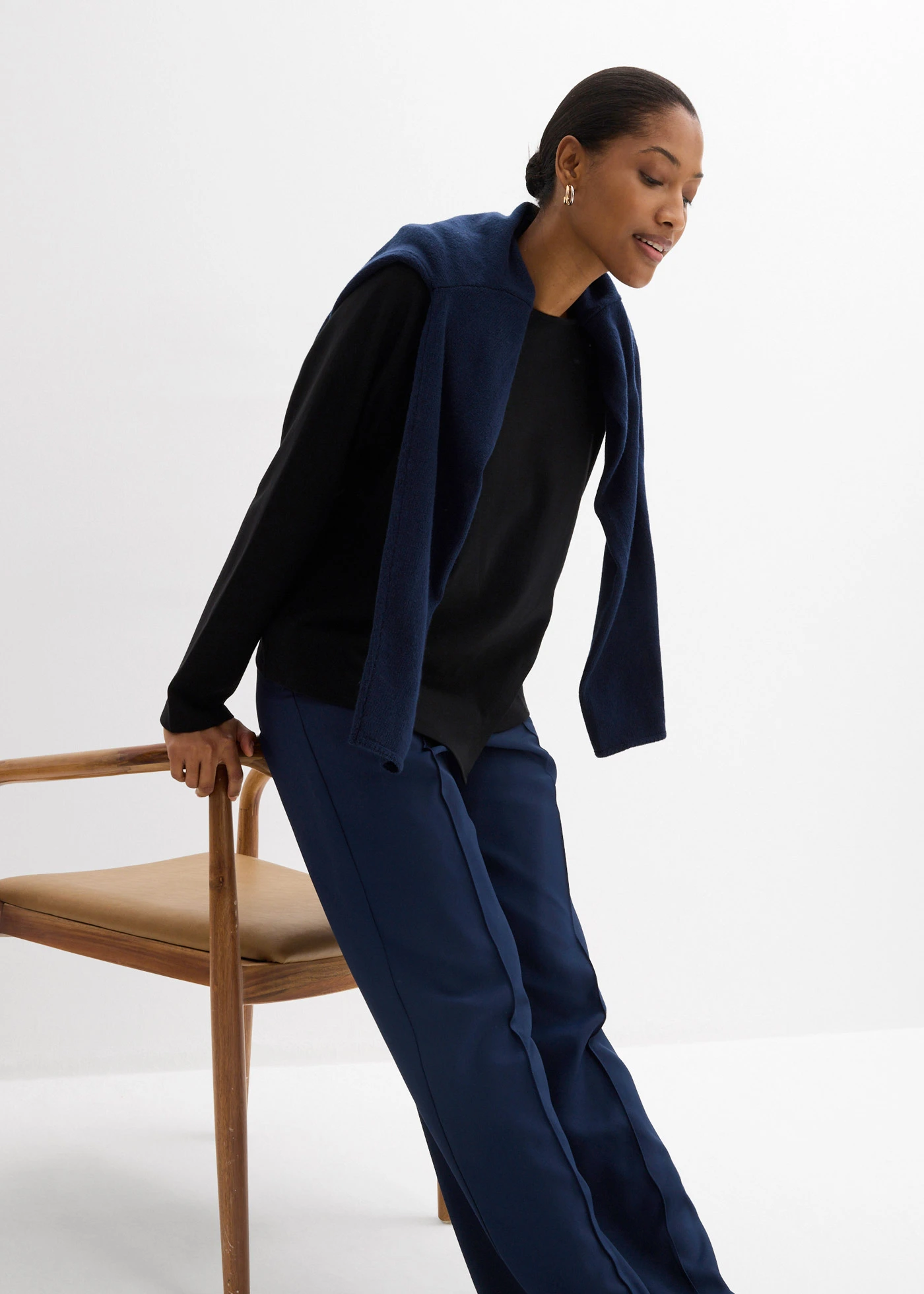 T-shirt manches longues 100% coton • noir • Boutique bonprix