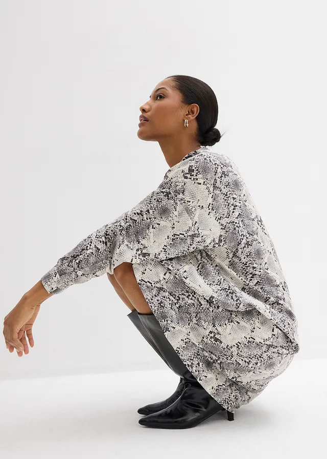 Robe-chemise large • noir-blanc python • product-page.page-title-suffix