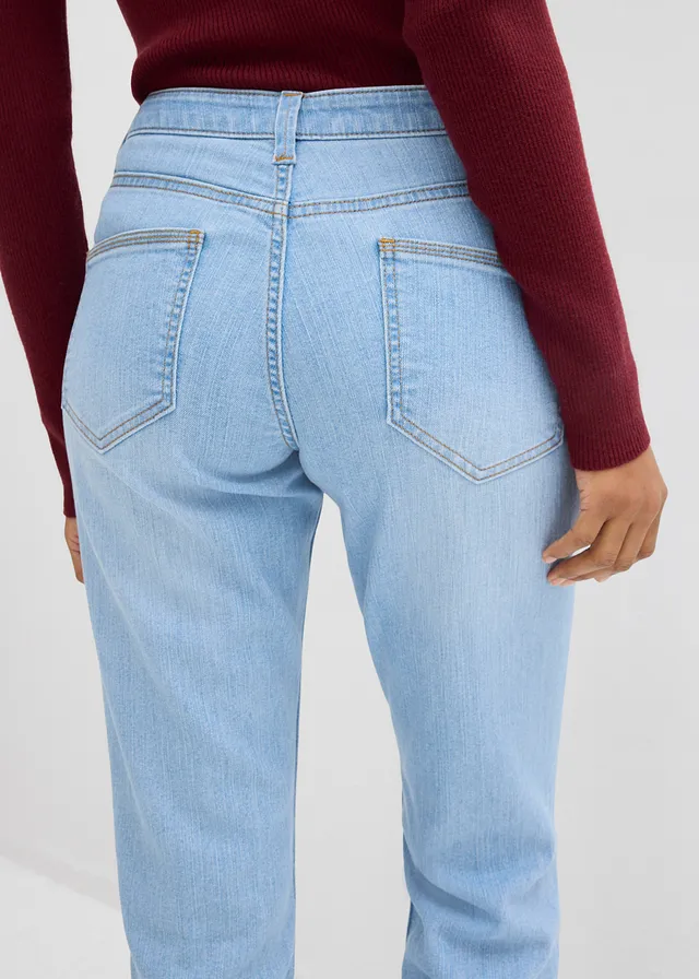Jean skinny taille mi-haute, extensible • bleu clair used • product-page.page-title-suffix