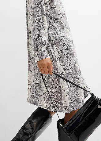 Jurk van soepele viscose • zwart-wit slangenprint • bonprix online shop