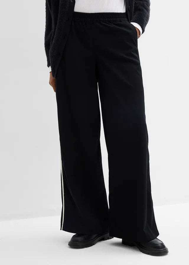 Pantalon large à pinces • noir-écru • product-page.page-title-suffix