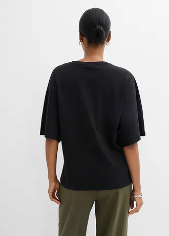 Shirt van zware jersey, Kleur: zwart