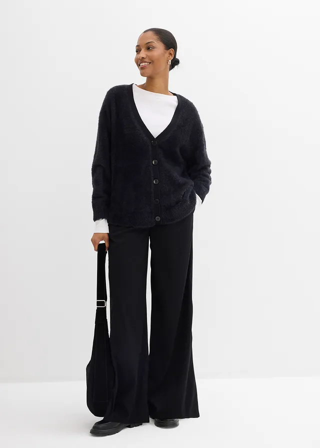 Pantalon large à pinces • noir-écru • product-page.page-title-suffix