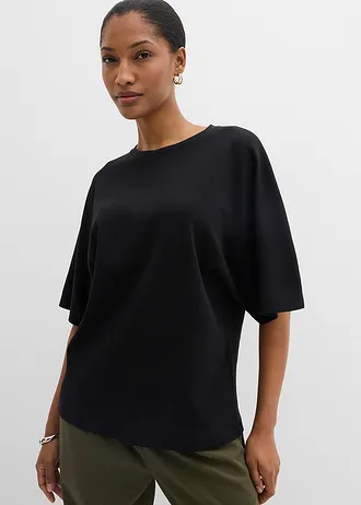 Shirt van zware jersey, Kleur: zwart