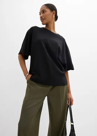 Shirt van zware jersey • zwart • bonprix online shop