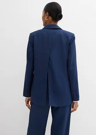 Blazer met verlengde split aan de achterkant • donkerblauw • bonprix online shop
