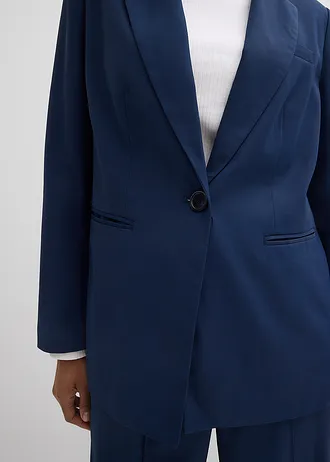 Blazer met verlengde split aan de achterkant • donkerblauw • bonprix online shop