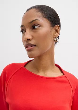 Tričko s dlhým rukávom z čistej bio bavlny • jahodová • obchod bonprix