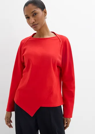 Bluză tricot cu mâneci lungi • roșu-căpșună • magazin bonprix