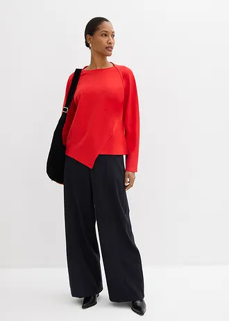 Bluză tricot cu mâneci lungi • roșu-căpșună • magazin bonprix