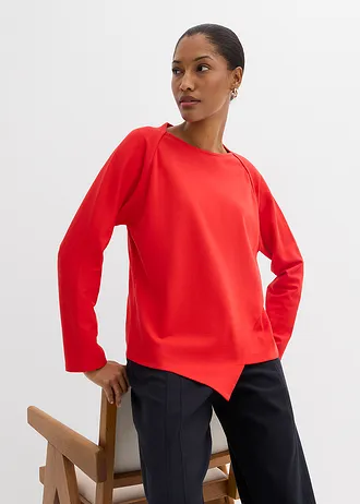 T-shirt manches longues 100% coton • fraise • Boutique bonprix