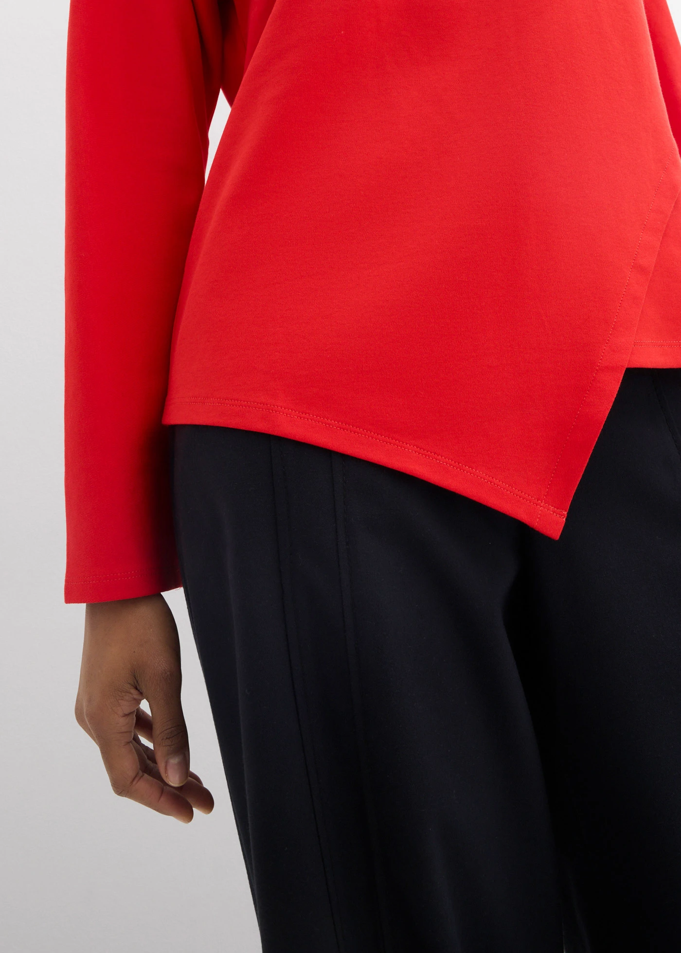 Hosszú ujjú póló tiszta bio-pamutból • eperpiros • bonprix áruház