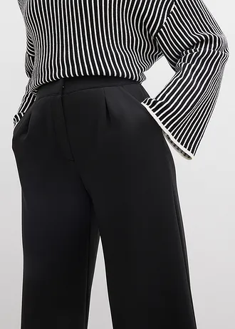 Pantaloni confortabili din material casual • negru • magazin bonprix