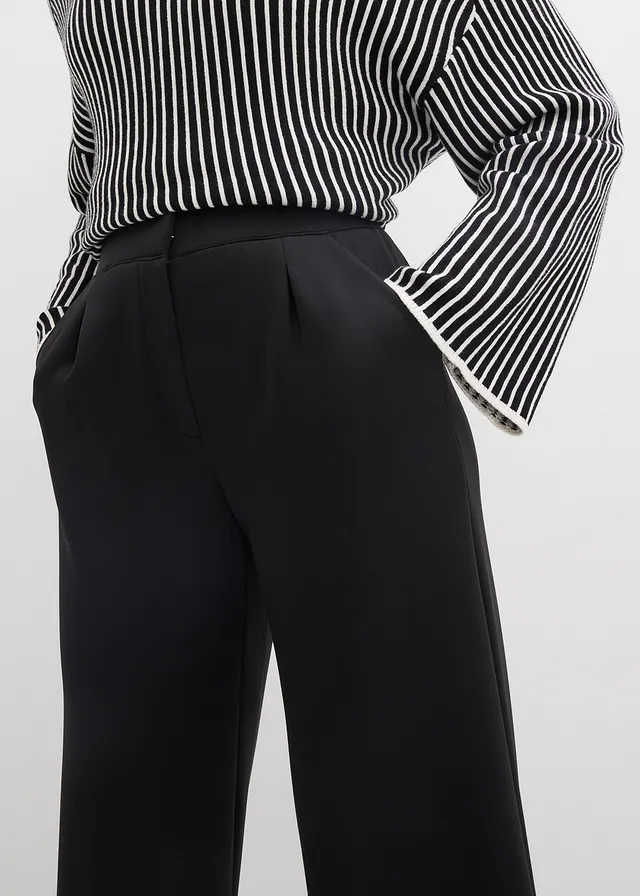 Comfortabele broek van soepele sweat • zwart • product-page.page-title-suffix