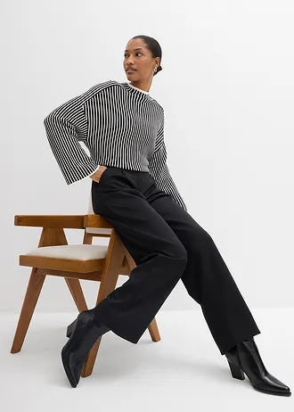 Pantaloni confortabili din material casual • negru • magazin bonprix