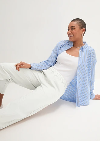 Pantalon 3/4 aérien en lin mélangé • écru • Boutique bonprix