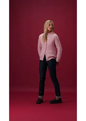 Gilet en grosse maille côtelée brillante • rose cristal • Boutique bonprix