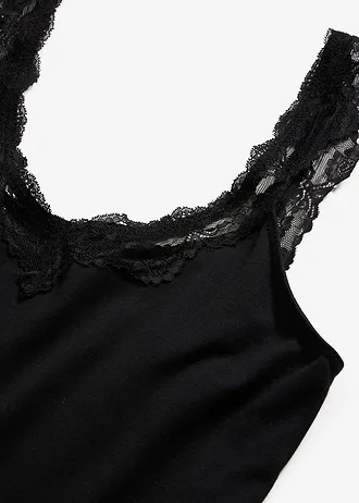 Nachthemd met kant • zwart • bonprix online shop