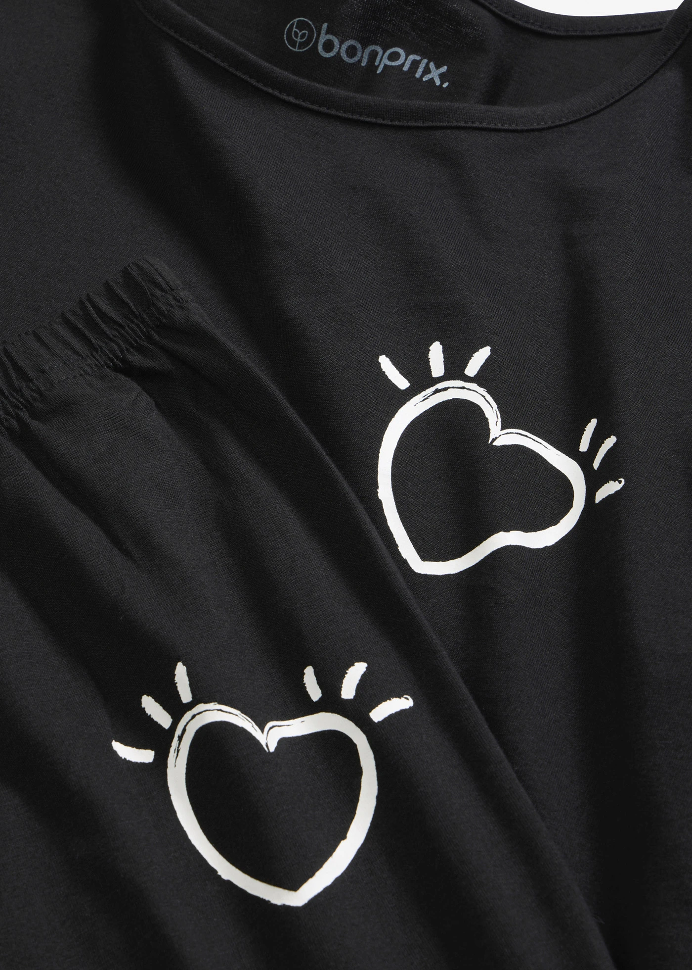 Pyjama van zacht katoen • zwart • bonprix online shop