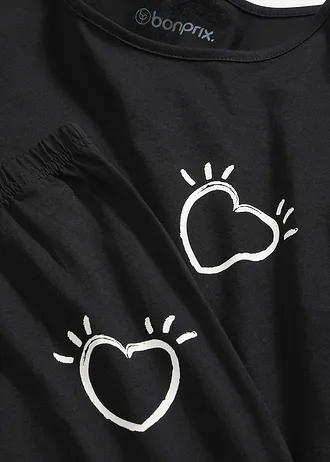 Pyžamo z mäkkej bavlny • čierna • obchod bonprix